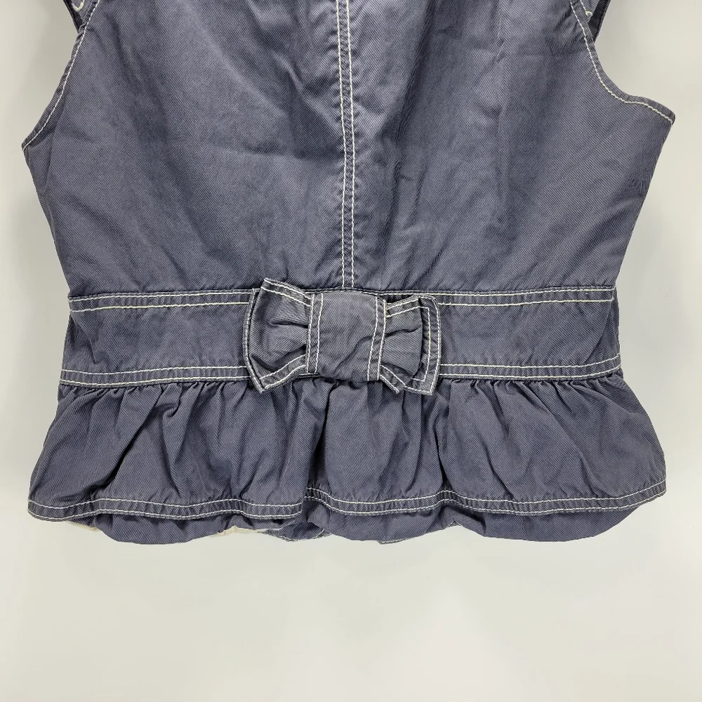 Elevenses Anthropologie Ruffle Button Top Womens 8 Dainty Festival Prairie Boho - Picture 9 of 11